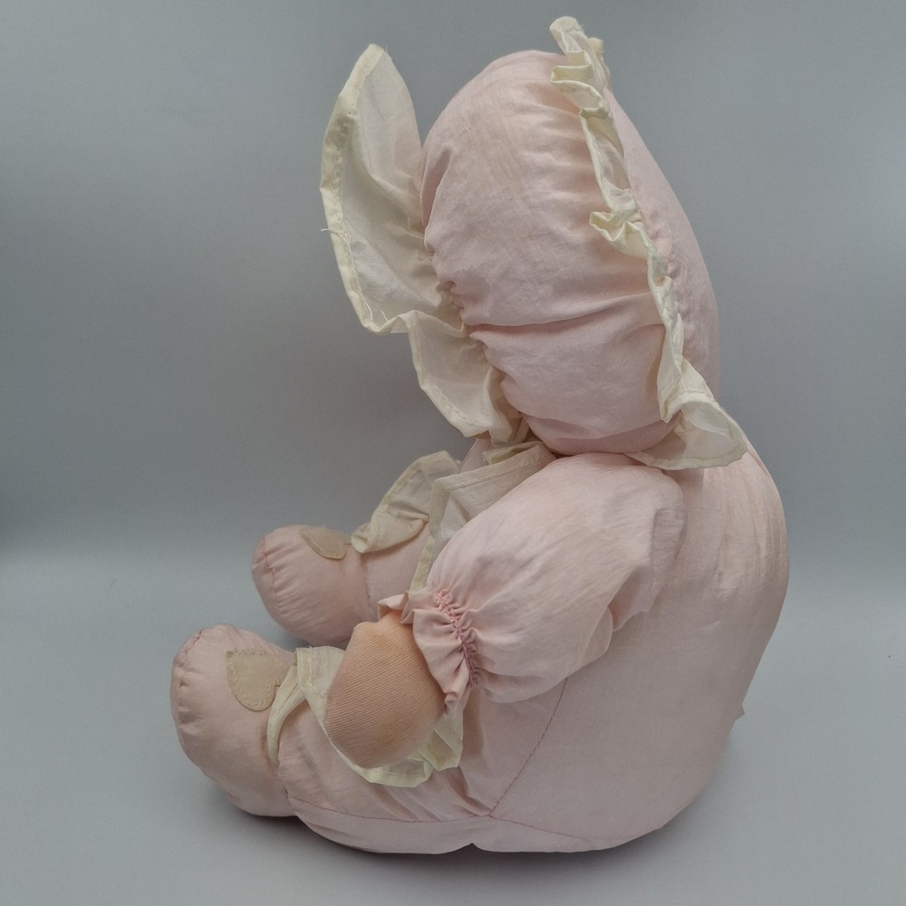 Nylon Dandee Soft VTG Expressions My First Baby Doll Rattle Plush Toy Light Pink - Picture 5 of 14